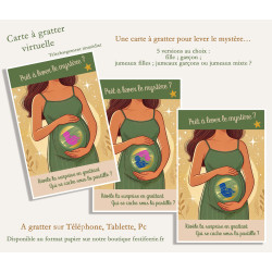 Carte virtuelle à gratter – Révélation jumelles