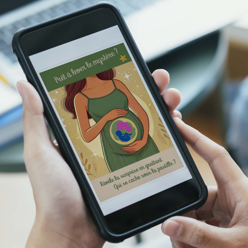 Carte virtuelle à gratter – Révélation jumeaux mixtes