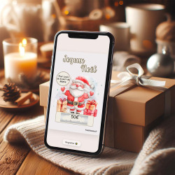 Carte virtuelle à gratter personnalisée – Cadeau d’argent Noël
