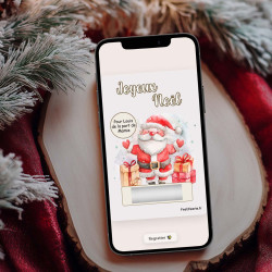 Carte virtuelle à gratter personnalisée – Cadeau d’argent Noël