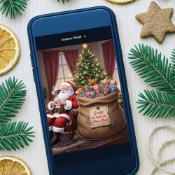 Carte virtuelle à gratter – Noël Hotte du Père Noël