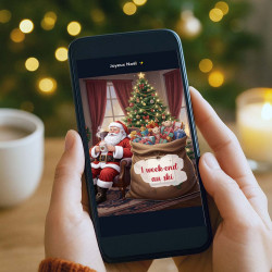 Carte virtuelle à gratter – Noël Hotte du Père Noël