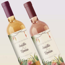 Étiquette bouteille personnalisée – Collection Boho