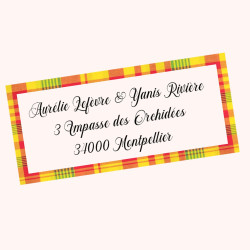 Étiquettes d'Adresse Madras