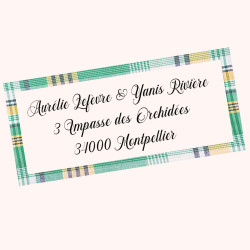 Étiquettes d'Adresse Madras