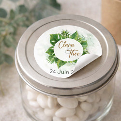 Etiquette ronde Tropicale