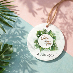 Etiquette ronde Tropicale