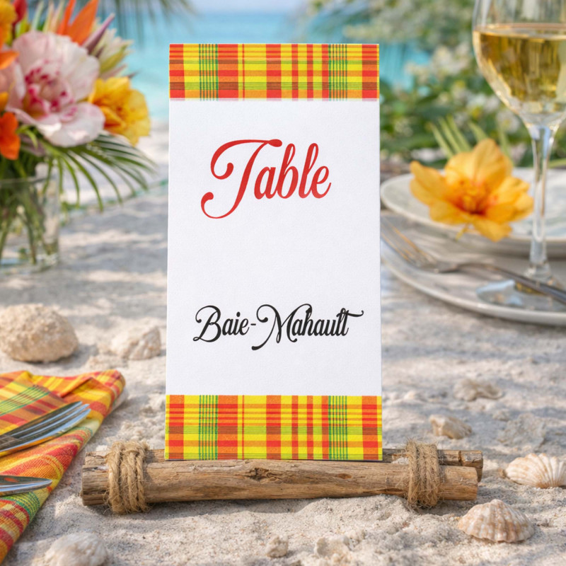 Carte nom de table Madras