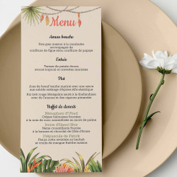 Menu personnalisé – Collection Boho