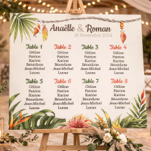 Plan de table personnalisé portrait ou paysage – Collection Boho