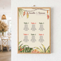 Plan de table personnalisé portrait ou paysage – Collection Boho