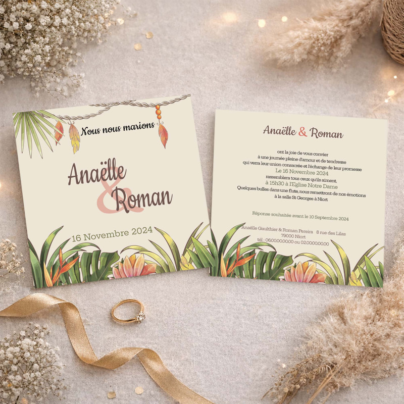 Faire-part personnalisé – Collection Boho