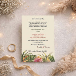 Carte repas personnalisée – Collection Boho