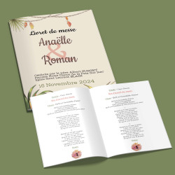 Livret de messe personnalisé – Collection Boho