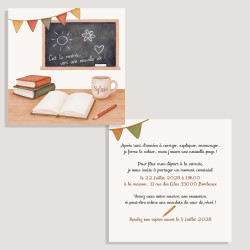 Carte d’invitation départ retraite – Maîtresse ou Maître d’école