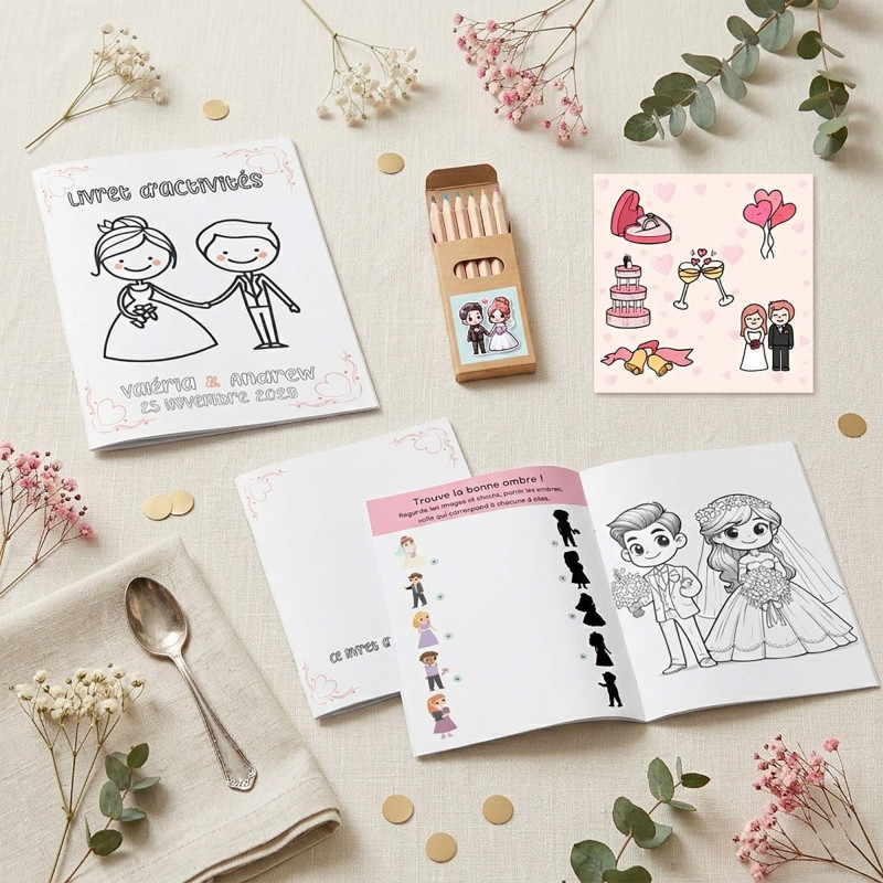 Livret d'activités Jeux et coloriages Mariage