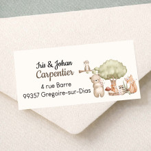 Étiquette adresse expéditeur – Collection Les Amis de la Forêt