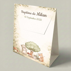 Boîte à dragées personnalisée – Collection Les Amis de la Forêt