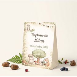 Boîte à dragées personnalisée – Collection Les Amis de la Forêt