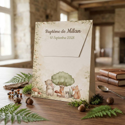 Boîte à dragées personnalisée – Collection Les Amis de la Forêt