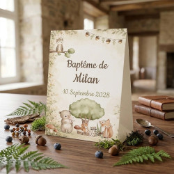 Boîte à dragées personnalisée – Collection Les Amis de la Forêt