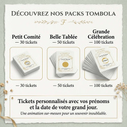 Tombola des mariés – Animation mariage avec tickets à gratter