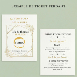Tombola des mariés – Animation mariage avec tickets à gratter