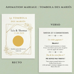 Tombola des mariés – Animation mariage avec tickets à gratter
