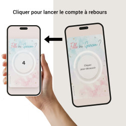 Carte animation virtuelle – Révélation genre pastel – C’est un garçon