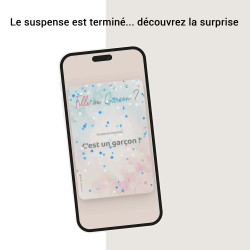 Carte animation virtuelle – Révélation genre pastel – C’est un garçon