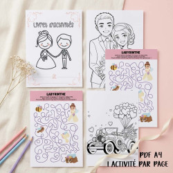 Livret d’activités enfants mariage à imprimer – homme/femme