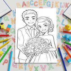 Livret d’activités enfants mariage à imprimer – homme/femme