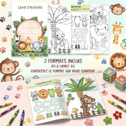 Livret d’activités à imprimer – Jeux et coloriages Savane