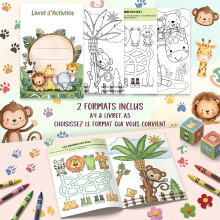 Livret d’activités à imprimer – Jeux et coloriages Savane