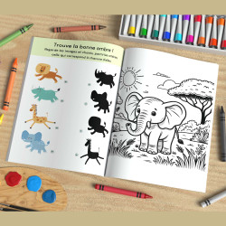 Livret d’activités à imprimer – Jeux et coloriages Savane