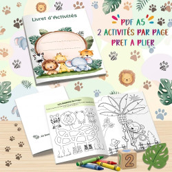 Livret d’activités à imprimer – Jeux et coloriages Savane