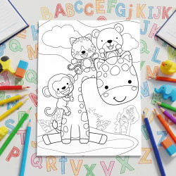 Livret d’activités à imprimer – Jeux et coloriages Savane