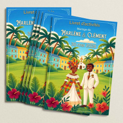 Livret d’activités mariage créole – Jeux et coloriages enfants