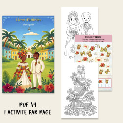 Livret d’activités mariage créole à imprimer – Jeux et coloriages enfants