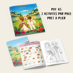 Livret d’activités mariage créole à imprimer – Jeux et coloriages enfants