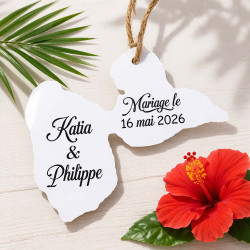 Étiquette Guadeloupe personnalisée – carte Gwada 971