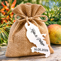 Étiquette Martinique personnalisée – carte Madinina 972