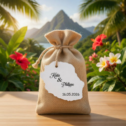 Étiquette Réunion personnalisée – carte Réunion 974