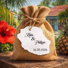 Étiquette Réunion personnalisée – carte Réunion 974