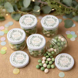 Pot en verre personnalisé – Collection Eucalyptus