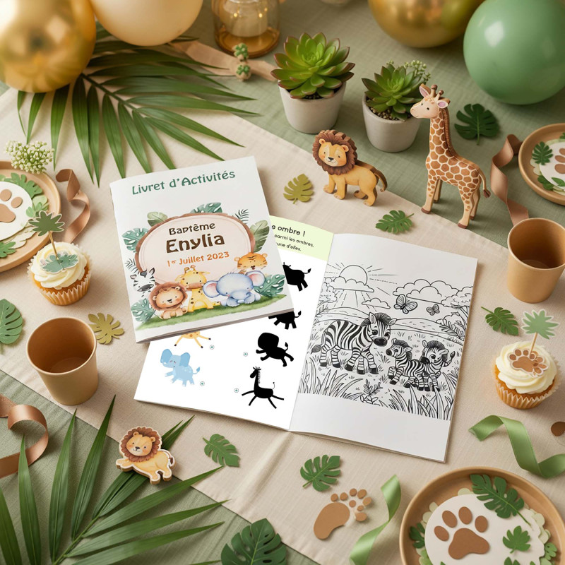 Livret d’activités jeux et coloriages Safari