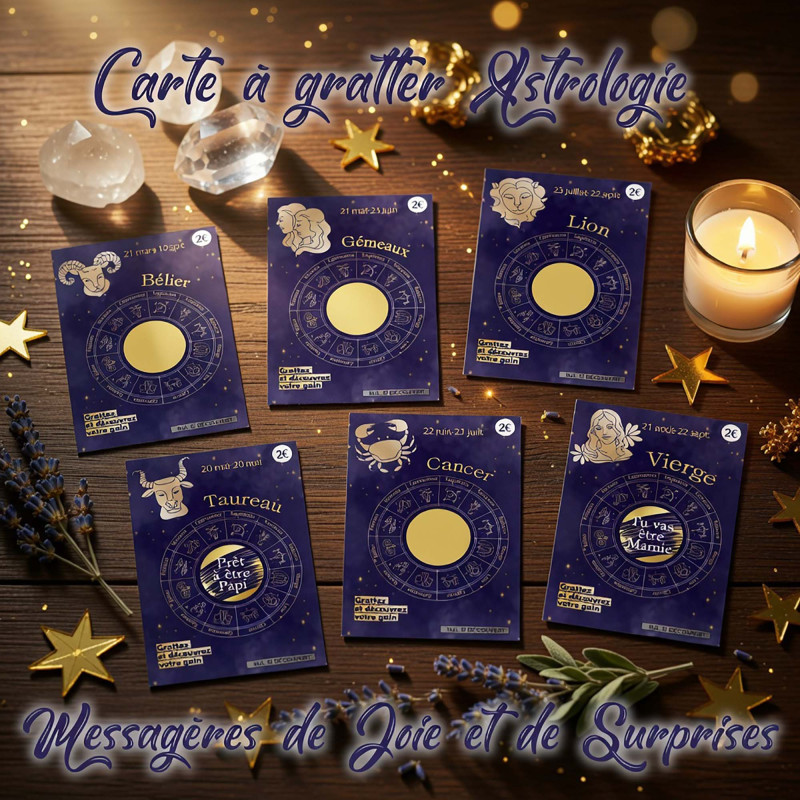 Carte à gratter Signes Astrologiques