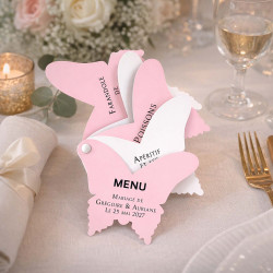 Menu Éventail Papillon