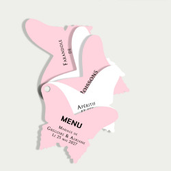 Menu Éventail Papillon