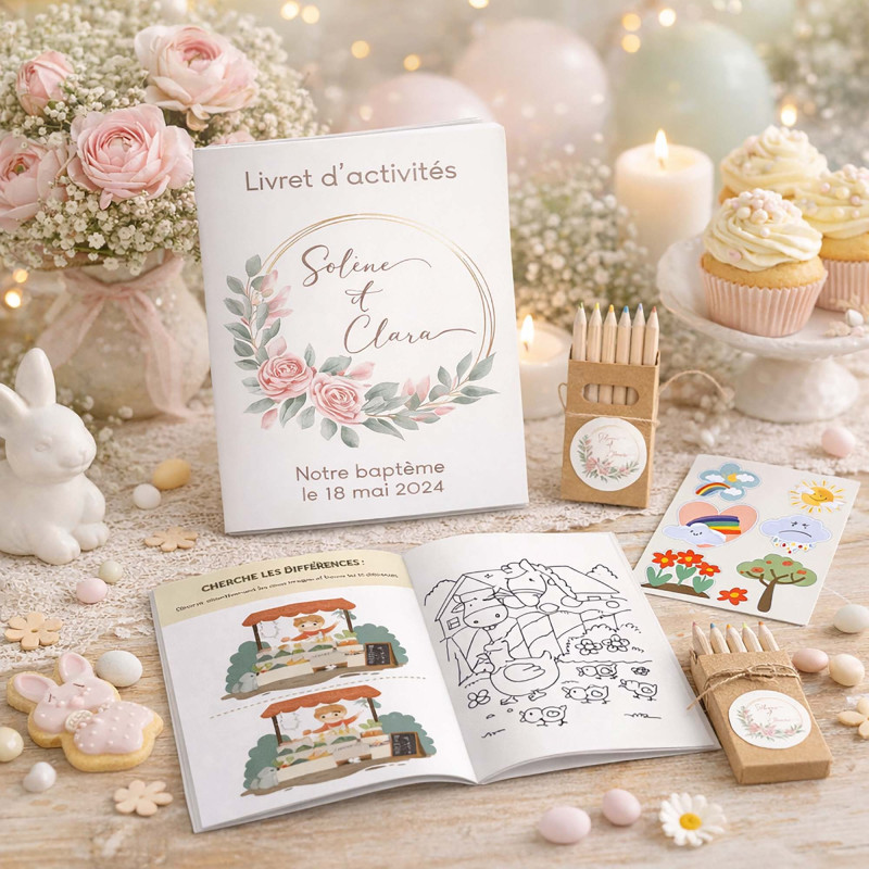 Livret d'Activités pour Enfants Personnalisé "Douceur Florale"